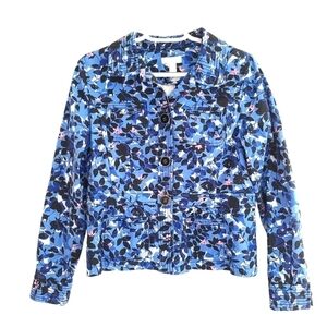 CHARTER Club Blue Floral Jacket
